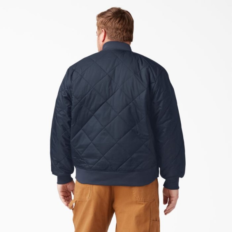 Dickies Diamond Matlasat Jacket Bleumarin | FMSD5532