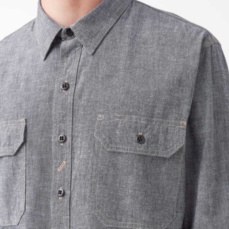 Dickies Dickies 1922 Long Sleeve Lucru Shirt Negrii | DZMG6913