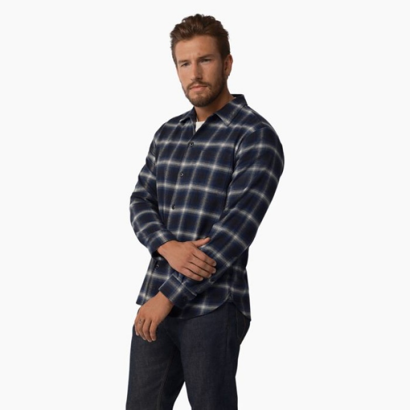 Dickies Dickies 1922 Long Sleeve Shirt Albastri | CWMZ1425