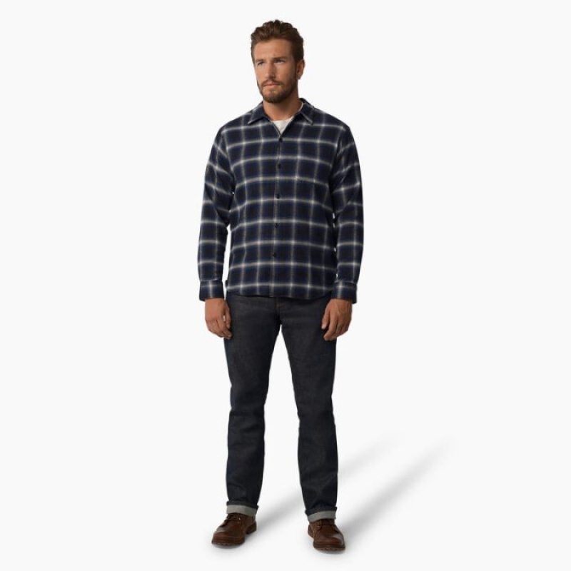 Dickies Dickies 1922 Long Sleeve Shirt Albastri | CWMZ1425