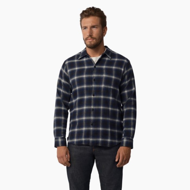 Dickies Dickies 1922 Long Sleeve Shirt Albastri | CWMZ1425