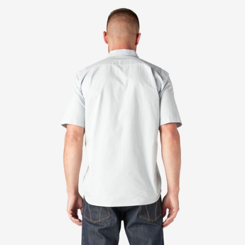 Dickies Dickies 1922 Scurte Sleeve Lucru Shirt Albastri Deschis | UMZZ0931