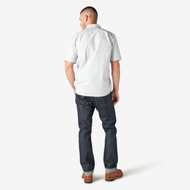 Dickies Dickies 1922 Scurte Sleeve Lucru Shirt Albastri Deschis | UMZZ0931