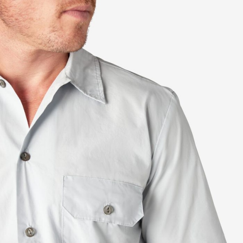 Dickies Dickies 1922 Scurte Sleeve Lucru Shirt Albastri Deschis | UMZZ0931