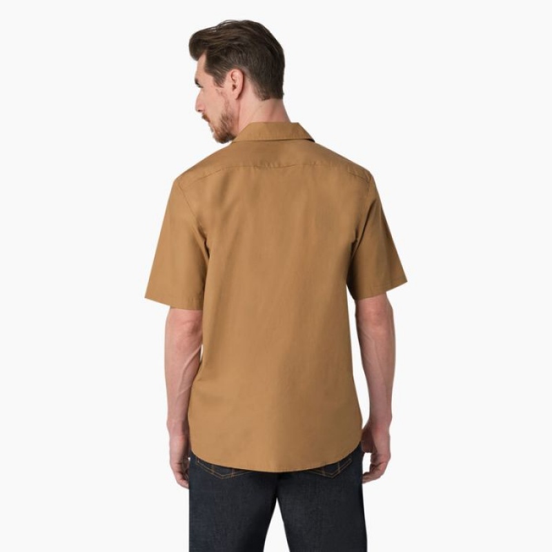 Dickies Dickies 1922 Scurte Sleeve Lucru Shirt Rinsed Maple | YWAH7030