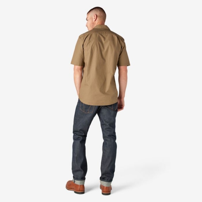 Dickies Dickies 1922 Scurte Sleeve Lucru Shirt Masline Verzi Verzi | DDWJ1033