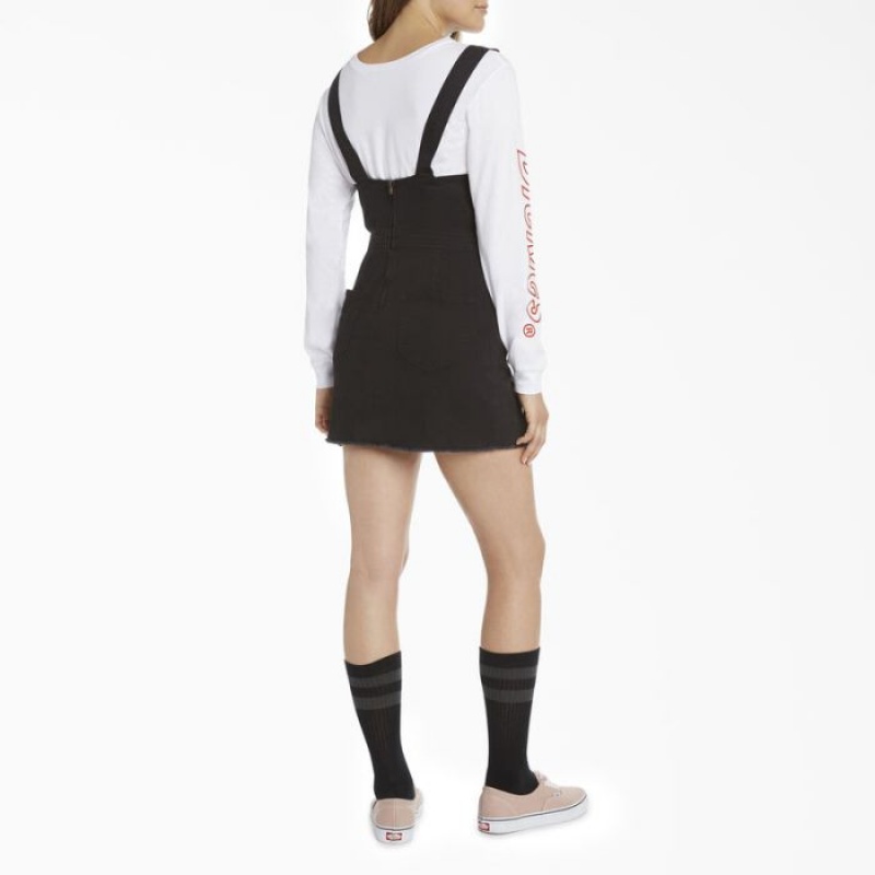 Dickies Dickies Girl Drept Fit Overall Rochie Negrii | VIKI8286