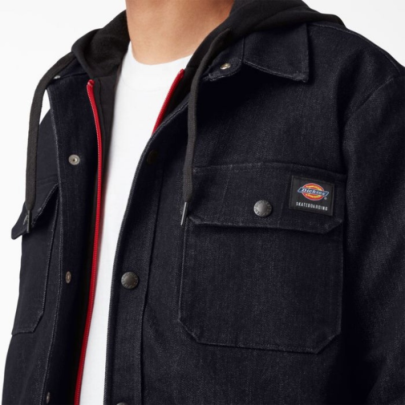 Dickies Dickies Skateboarding Denim Shirt Jacket Indigo Albastri | UXCG7986
