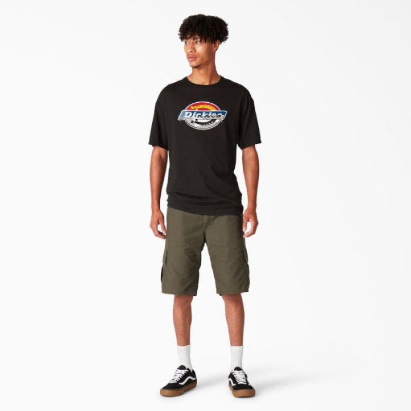 Dickies Dickies Skateboarding Distressed OG Grafice T-Shirt Negrii | WSCH9156