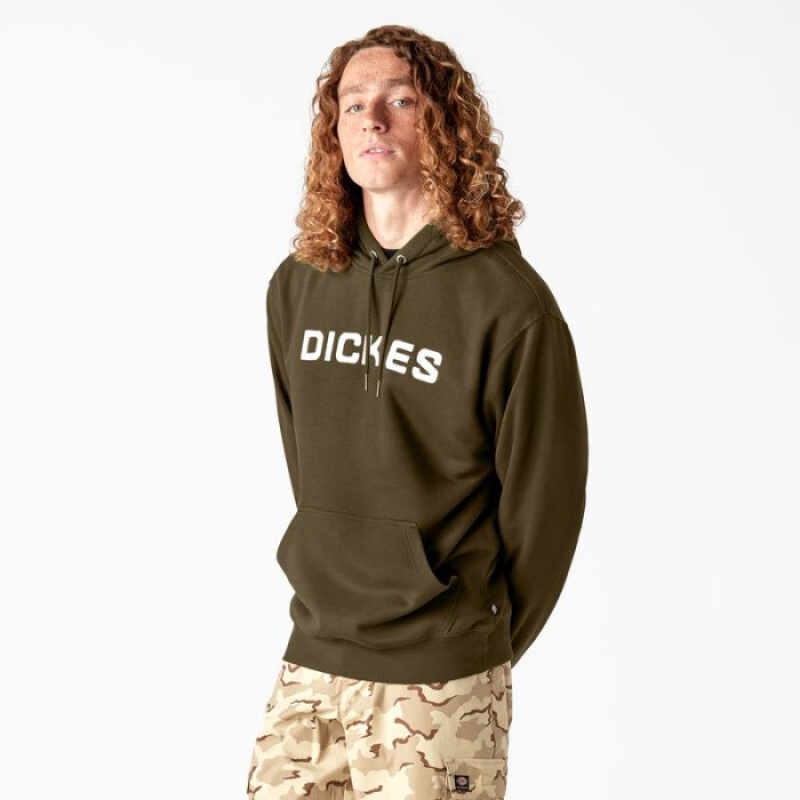 Dickies Dickies Skateboarding Grafice Hoodie Masline Verzi Inchis | FMZL3618