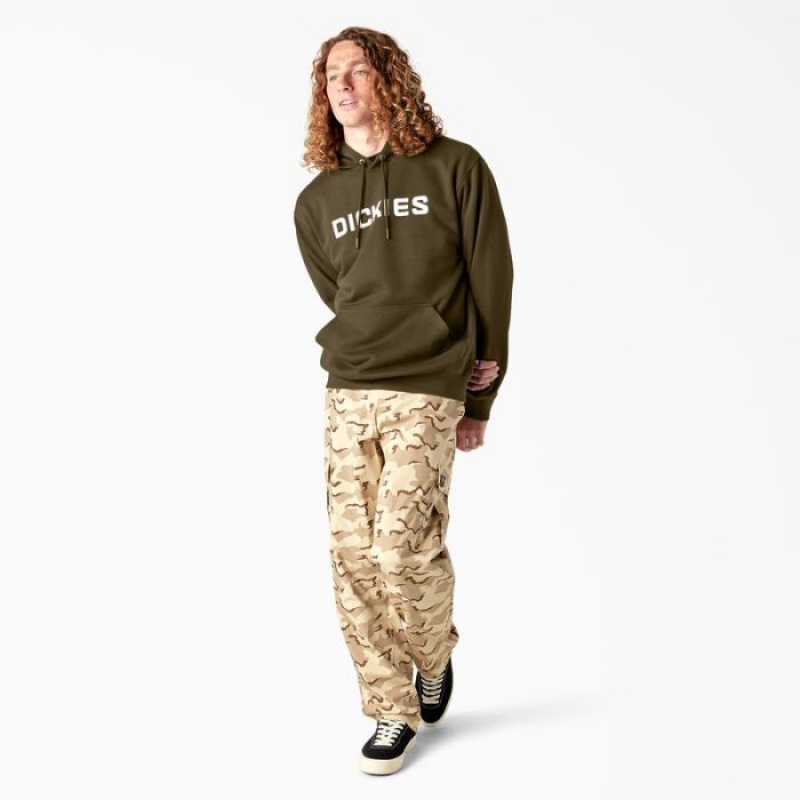 Dickies Dickies Skateboarding Grafice Hoodie Masline Verzi Inchis | FMZL3618