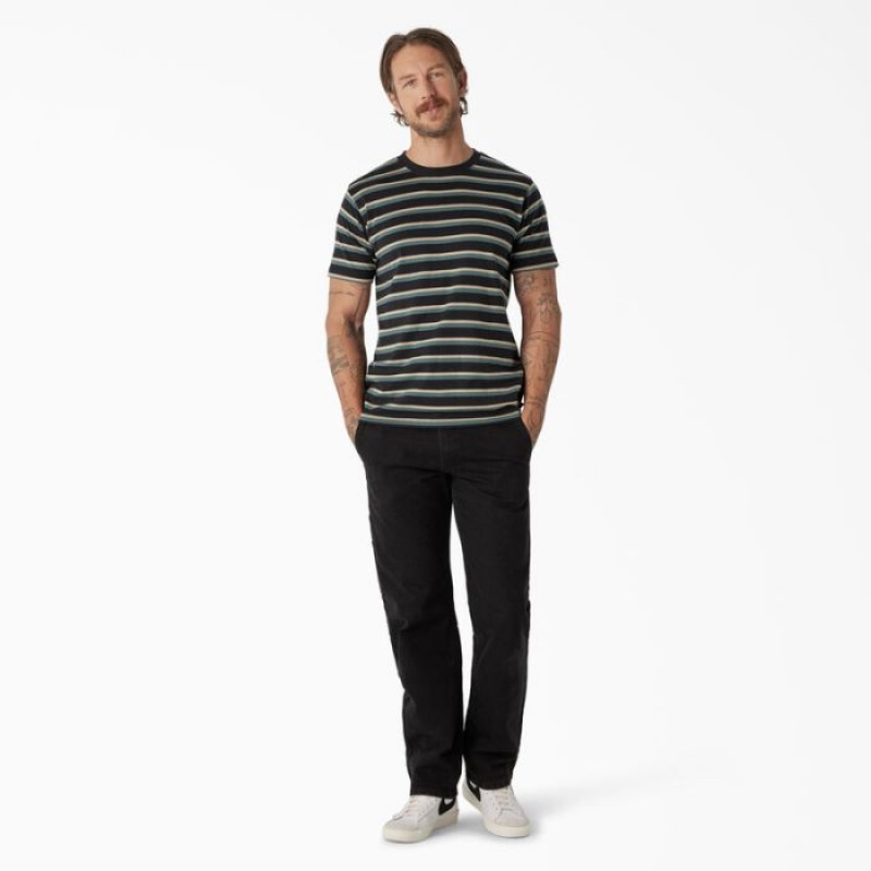 Dickies Dickies Skateboarding In Dungi T-Shirt Negrii Verzi | HKZS7044