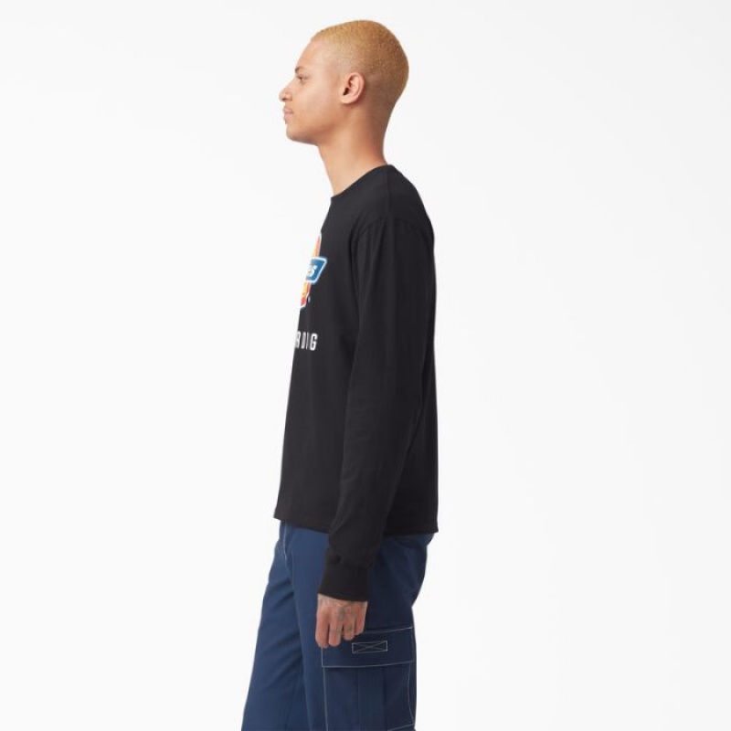 Dickies Dickies Skateboarding Logo Grafice Long Sleeve T-Shirt Negrii | IHVL8728