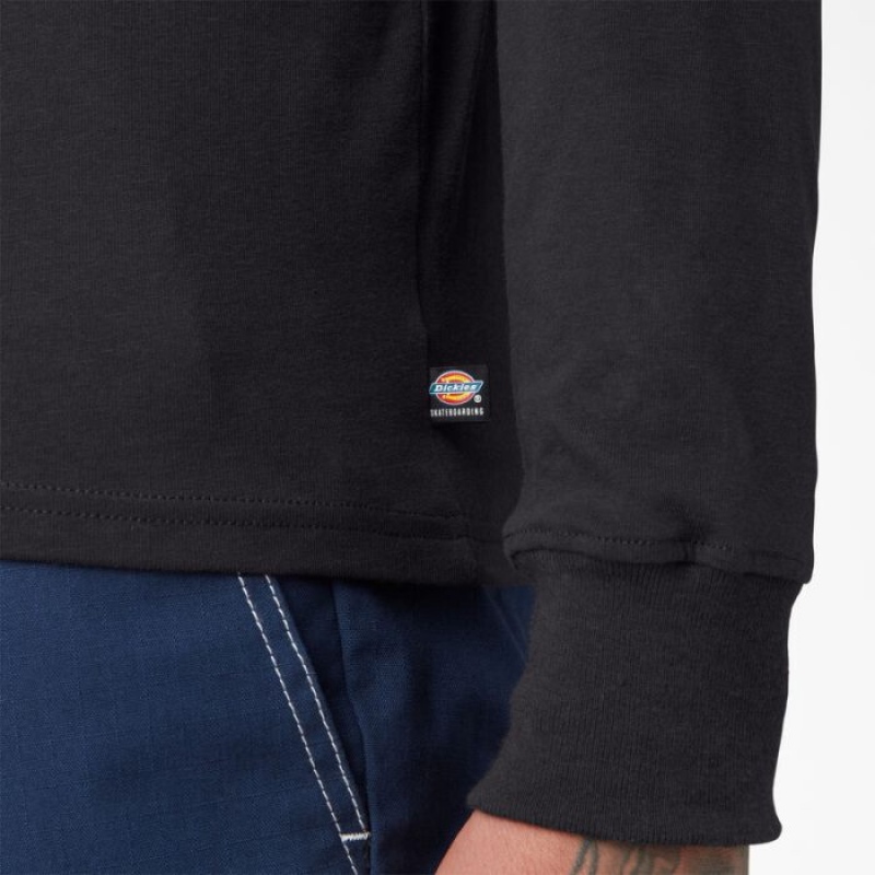 Dickies Dickies Skateboarding Logo Grafice Long Sleeve T-Shirt Negrii | IHVL8728
