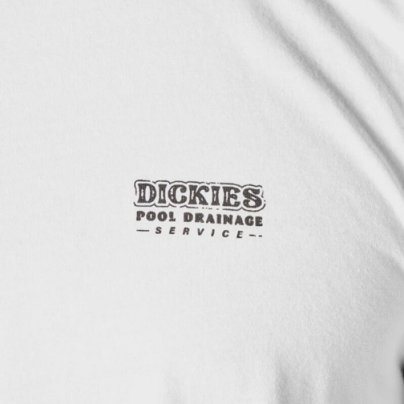 Dickies Dickies Skateboarding Pool Drainage Grafice T-Shirt Albi | XHJP9486