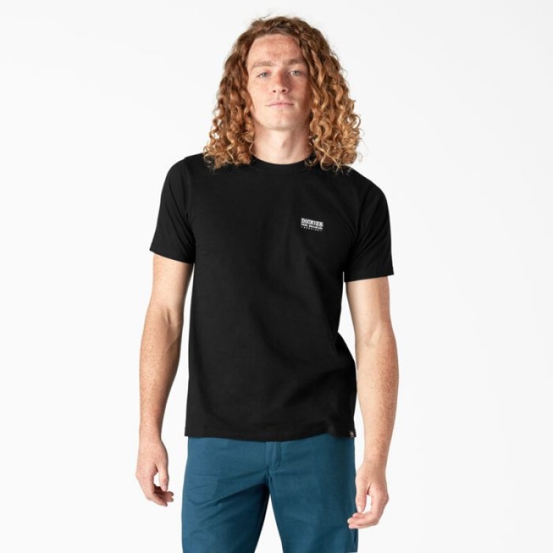 Dickies Dickies Skateboarding Pool Drainage Grafice T-Shirt Negrii | EEXA2910