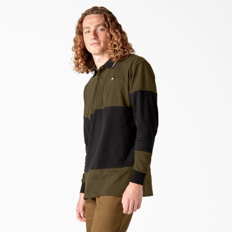 Dickies Dickies Skateboarding Rugby Polo Masline Verzi Inchis | HOCT3502
