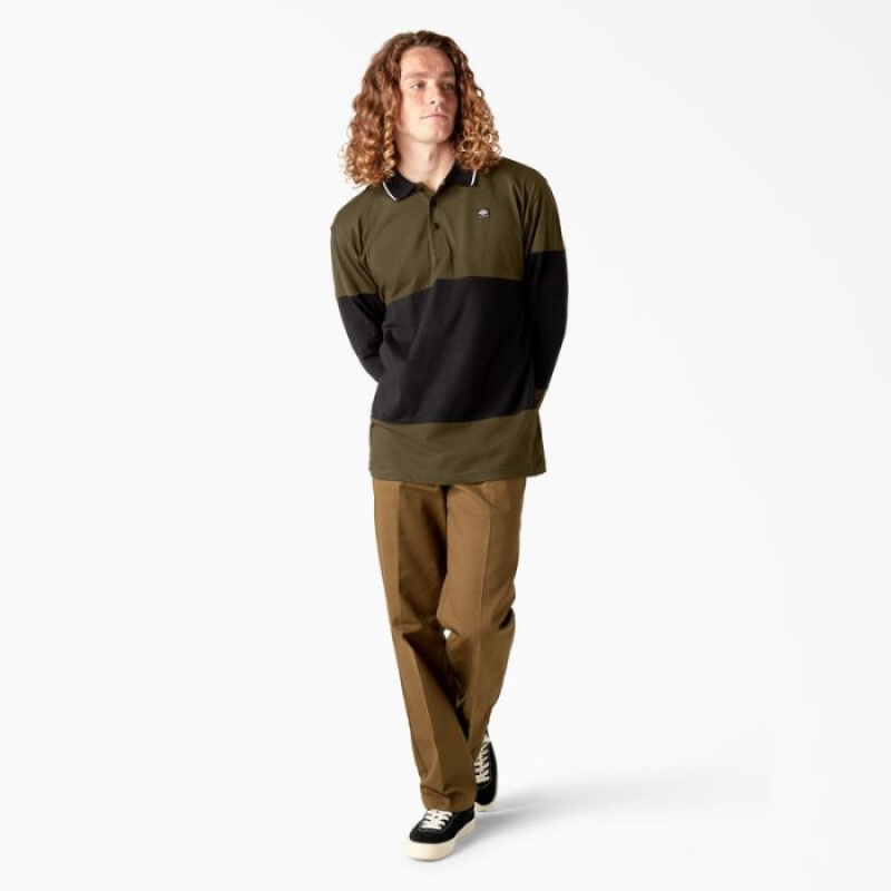 Dickies Dickies Skateboarding Rugby Polo Masline Verzi Inchis | HOCT3502