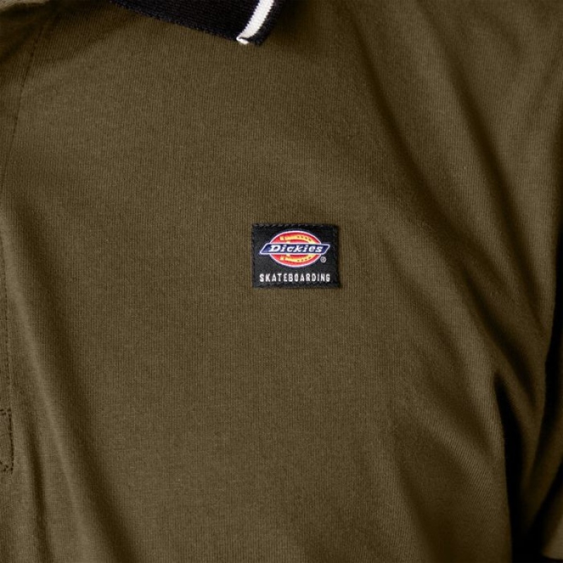 Dickies Dickies Skateboarding Rugby Polo Masline Verzi Inchis | HOCT3502
