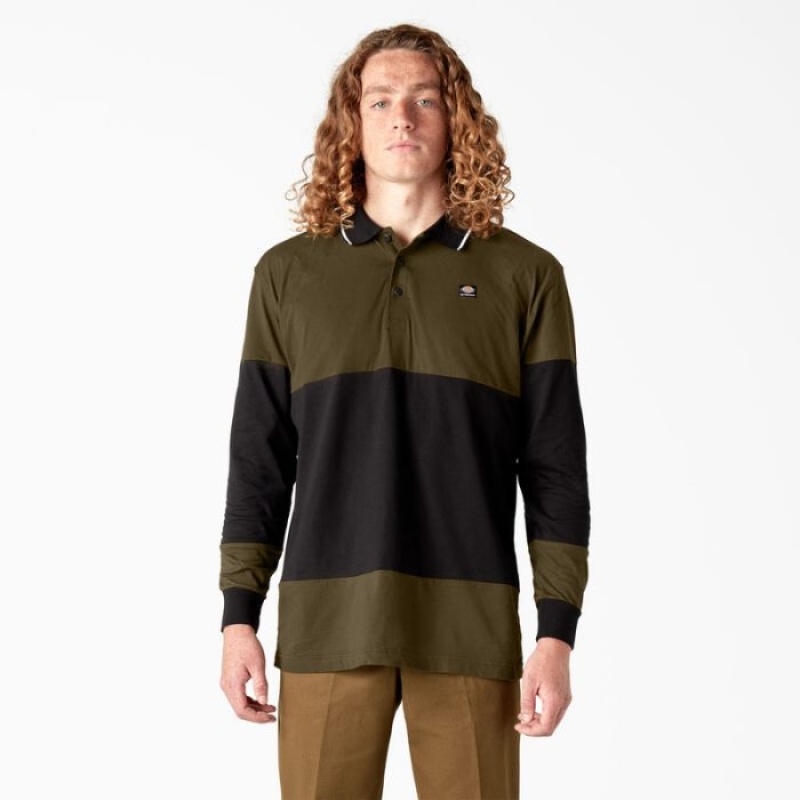 Dickies Dickies Skateboarding Rugby Polo Masline Verzi Inchis | HOCT3502