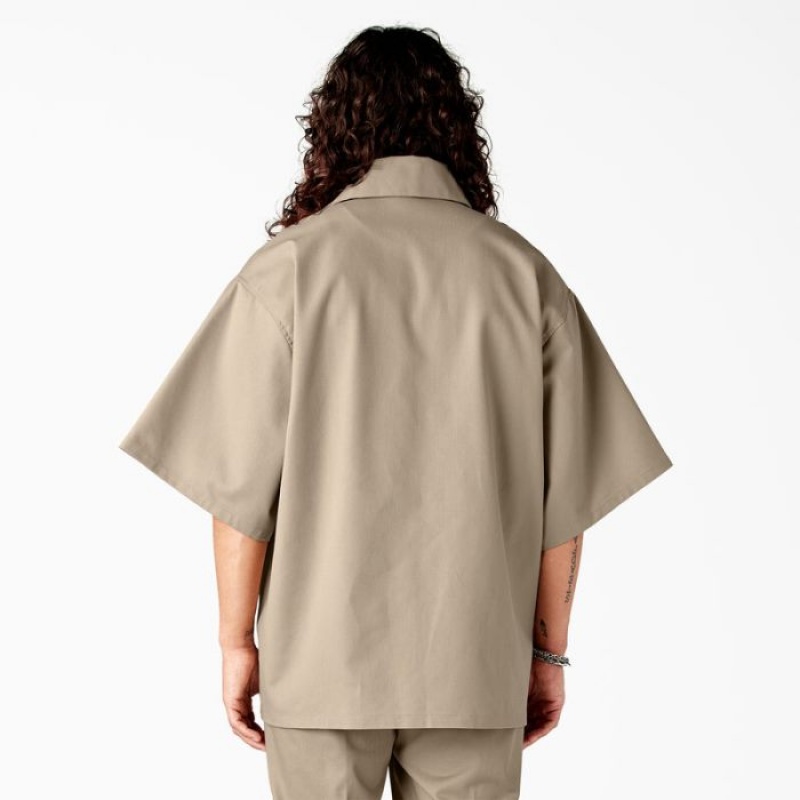 Dickies Dickies X Willy Chavarria Scurte Sleeve Lucru Shirt Maro | UCJX0621