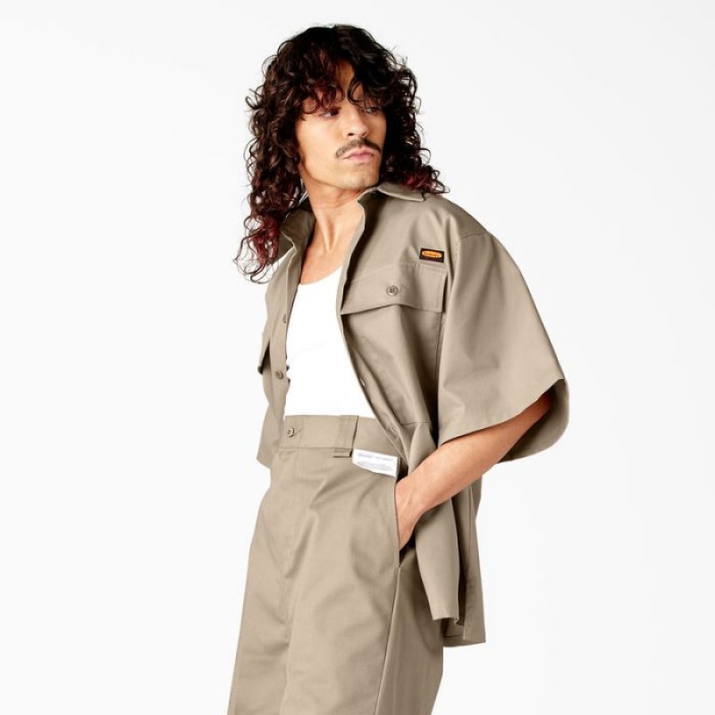 Dickies Dickies X Willy Chavarria Scurte Sleeve Lucru Shirt Maro | UCJX0621