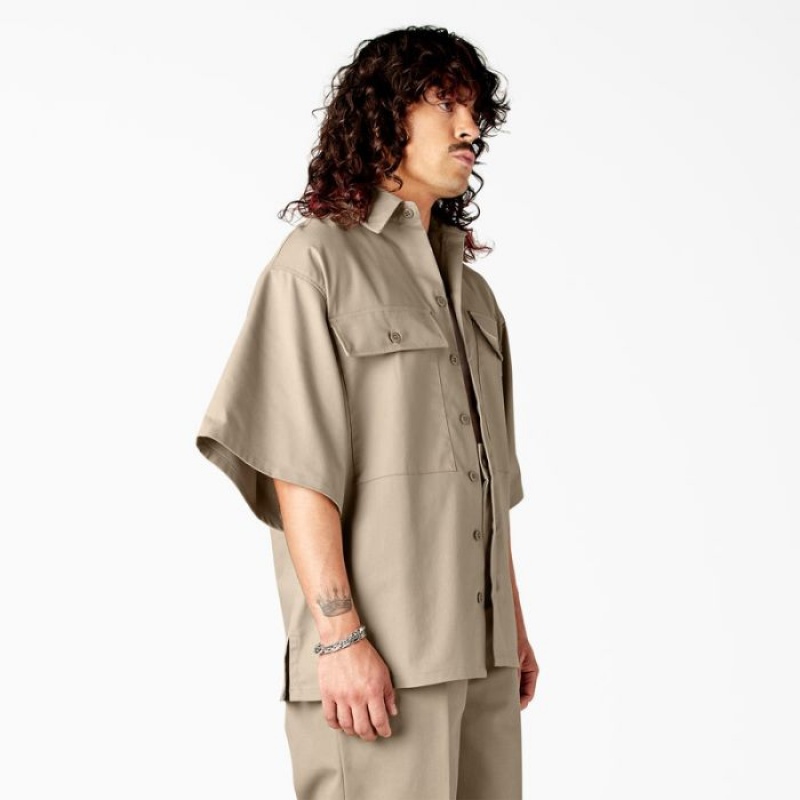 Dickies Dickies X Willy Chavarria Scurte Sleeve Lucru Shirt Maro | UCJX0621