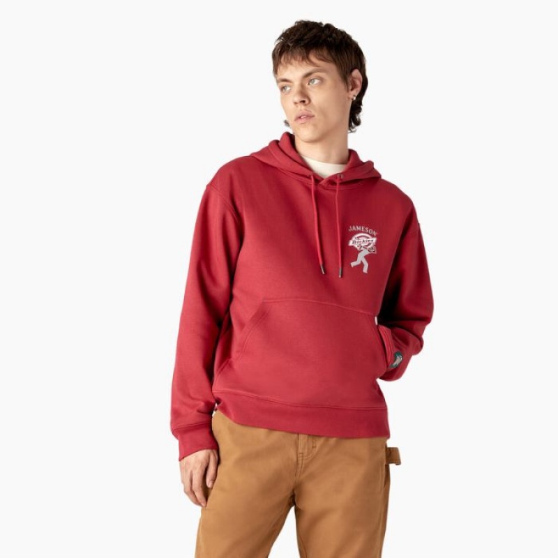 Dickies Dickies x Jameson Grafice Hoodie Roz Rosii | IYGU6043