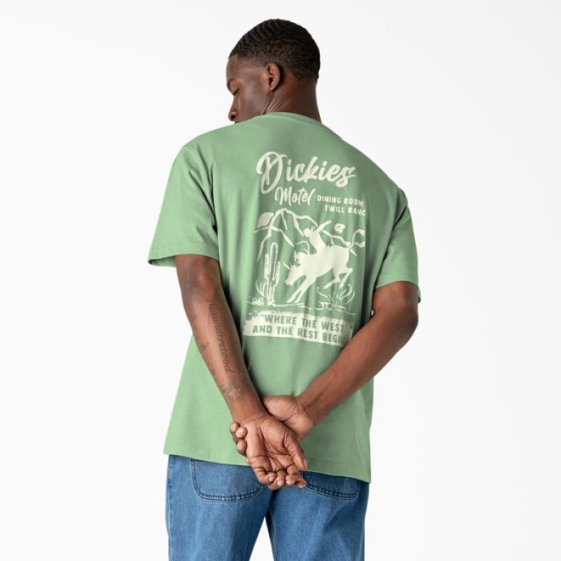 Dickies Dighton Grafice T-Shirt Verzi | PPFN3356