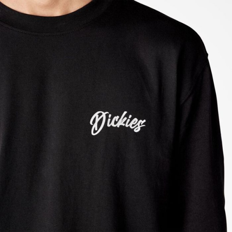 Dickies Dighton Long Sleeve Grafice T-Shirt Negrii | JBYX1547