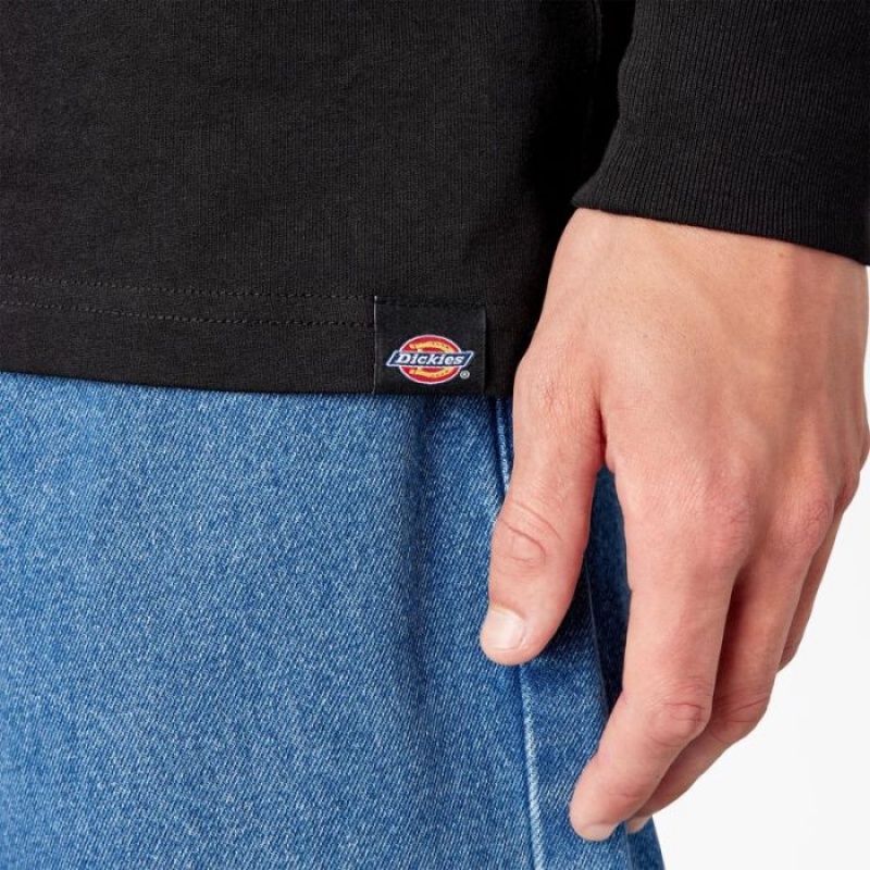 Dickies Dighton Long Sleeve Grafice T-Shirt Negrii | JBYX1547