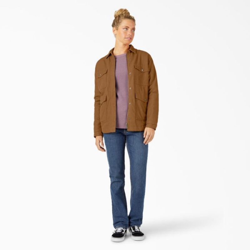 Dickies Duck High Pile Fleece Captusite Chore Coat Maro | JRLD1604