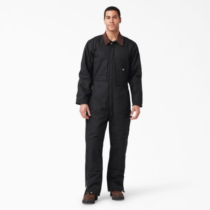 Dickies Duck Insulated Coveralls Negrii | NVME0706