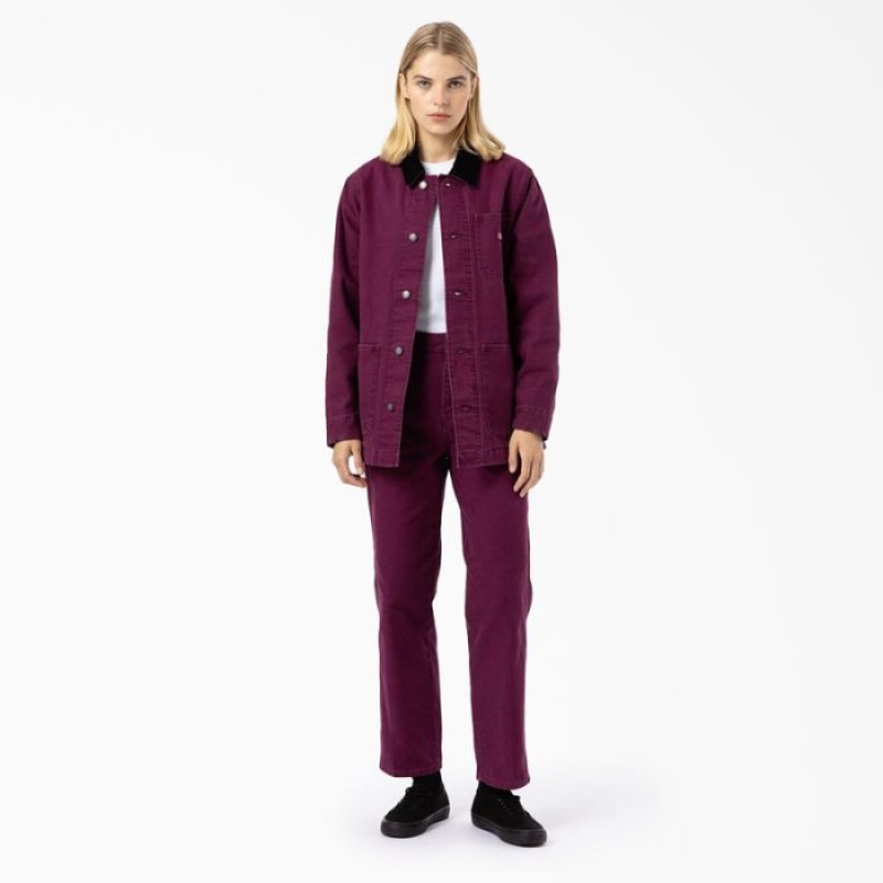 Dickies Duck Panza Chore Coat Violet Visinii | JHKG2690