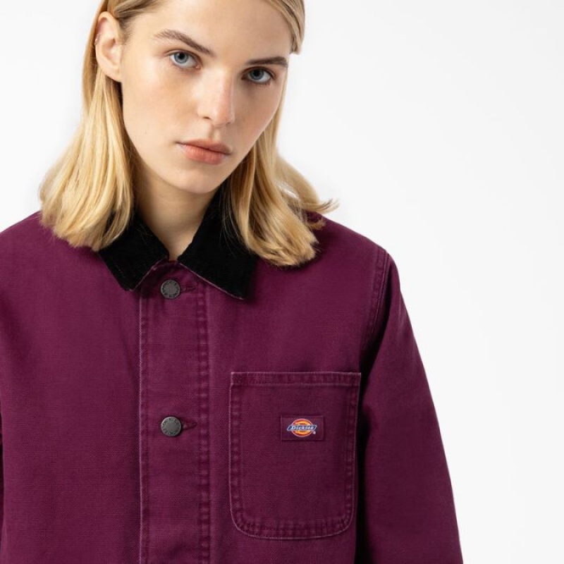 Dickies Duck Panza Chore Coat Violet Visinii | JHKG2690