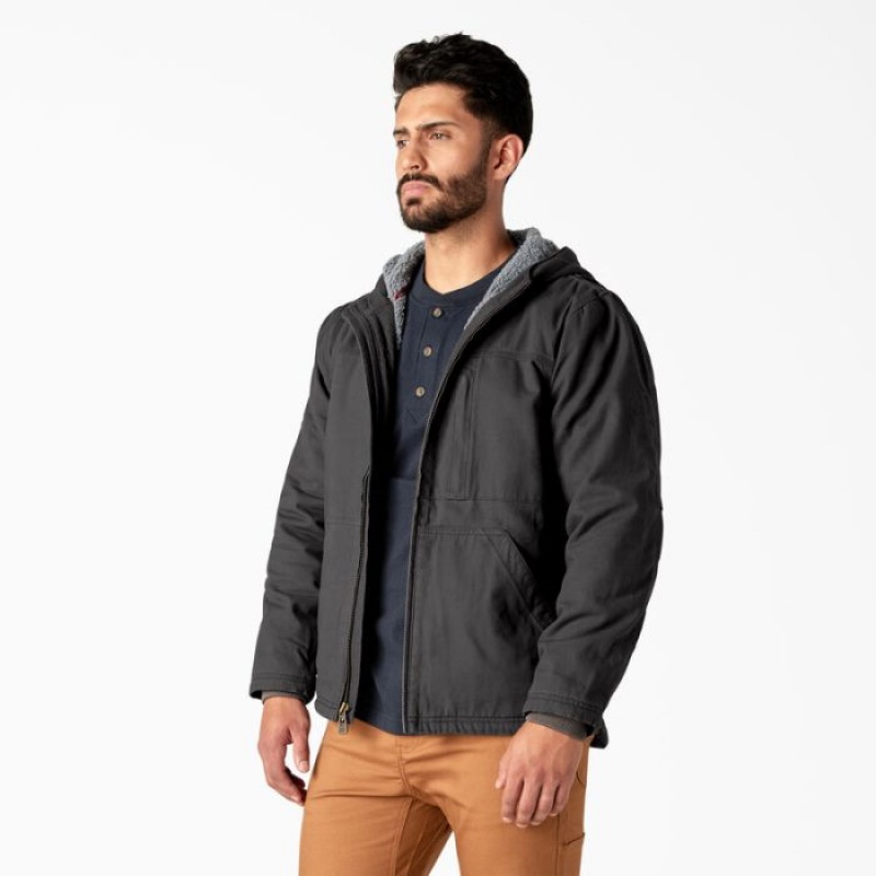Dickies Duck Panza High Pile Fleece Captusite Jacket Rinsed Slate | BNYN3026