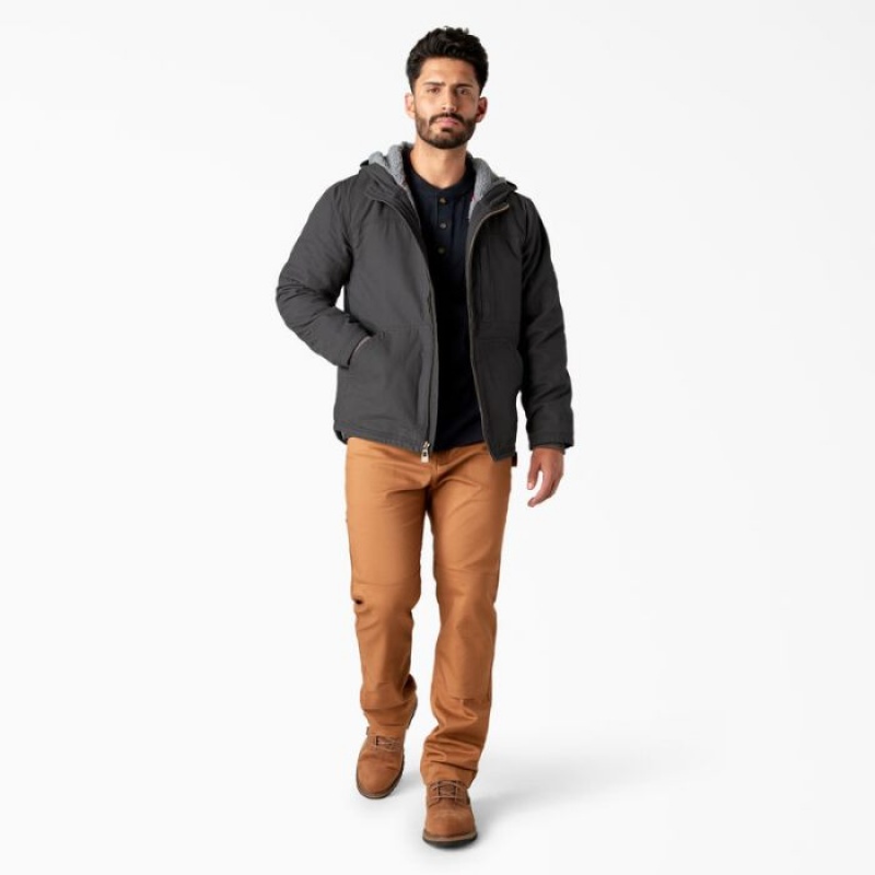 Dickies Duck Panza High Pile Fleece Captusite Jacket Rinsed Slate | BNYN3026