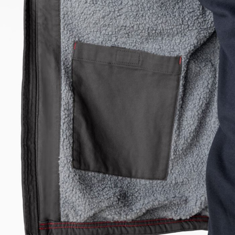Dickies Duck Panza High Pile Fleece Captusite Jacket Rinsed Slate | BNYN3026