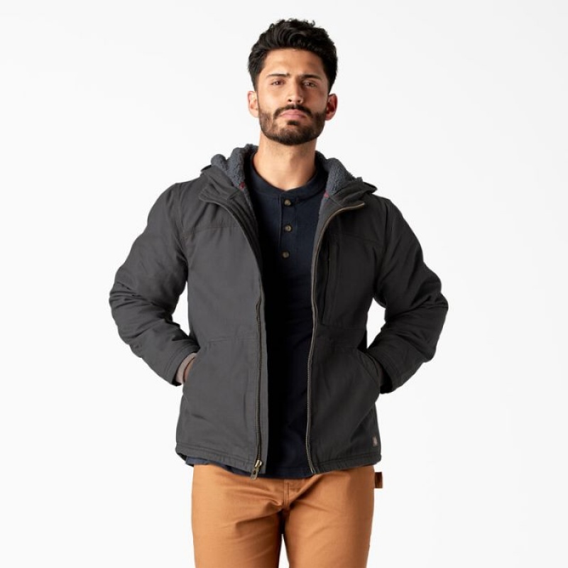 Dickies Duck Panza High Pile Fleece Captusite Jacket Rinsed Slate | BNYN3026