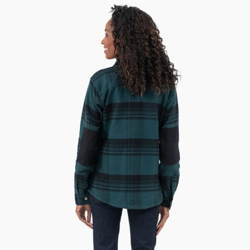 Dickies DuraTech Renegade Flannel Shirt Negrii | UNMG3230