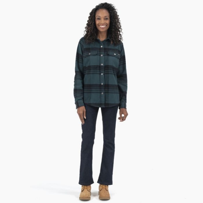 Dickies DuraTech Renegade Flannel Shirt Negrii | UNMG3230