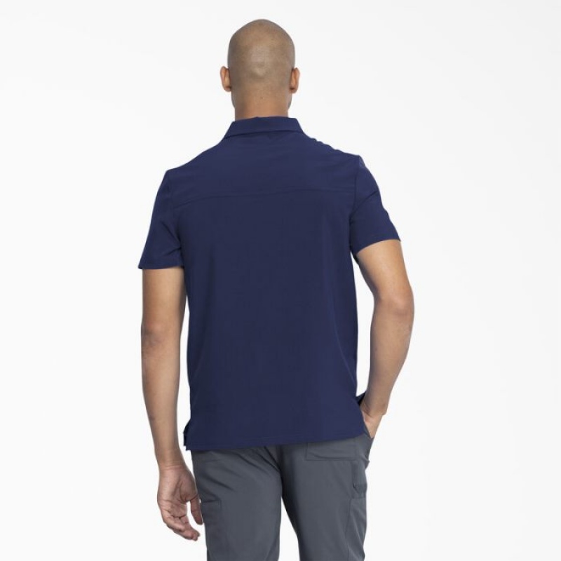 Dickies EDS Essentials Medical Polo Shirt Bleumarin Albastri | ILNI0801