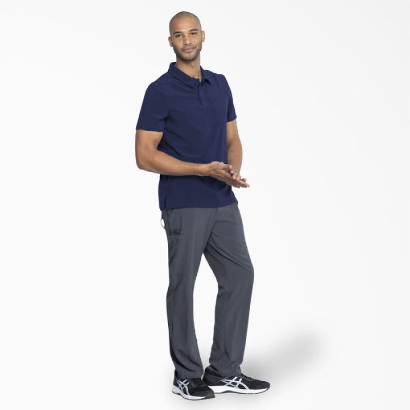 Dickies EDS Essentials Medical Polo Shirt Bleumarin Albastri | ILNI0801