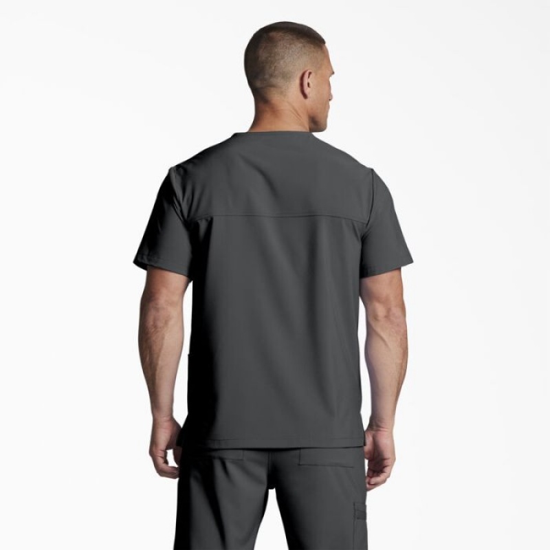 Dickies EDS Essentials V-Neck Scrub Top Albastri Gri | YJCZ6593