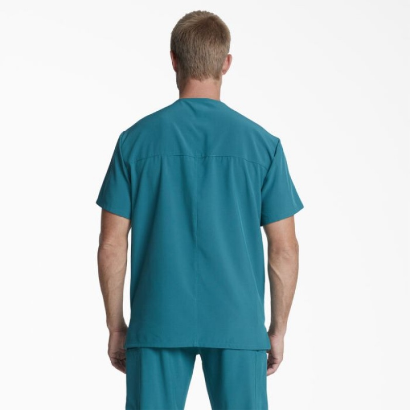 Dickies EDS Essentials V-Neck Scrub Top Albastri | SOLS1849