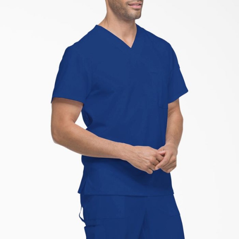 Dickies EDS Essentials V-Neck Scrub Top Albastri | ECNN4515