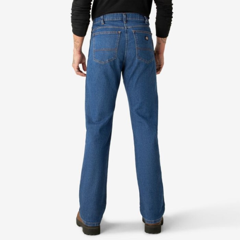 Dickies FLEX Active Talie Regular Fit Jeans Indigo Albastri | BRWS3721