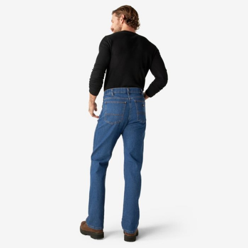 Dickies FLEX Active Talie Regular Fit Jeans Indigo Albastri | BRWS3721