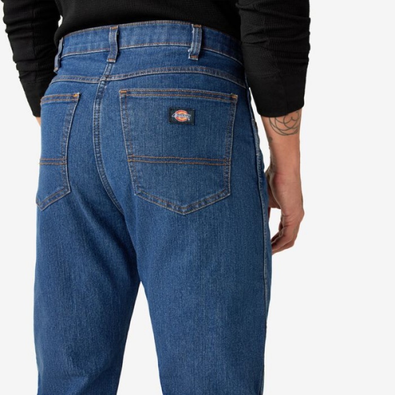 Dickies FLEX Active Talie Regular Fit Jeans Indigo Albastri | BRWS3721