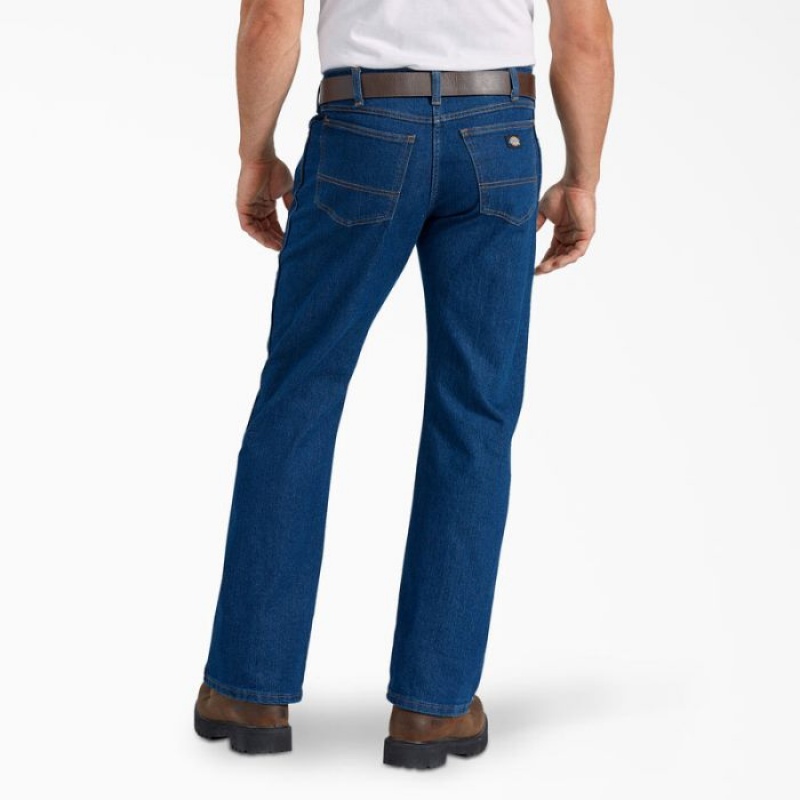 Dickies FLEX Active Talie Regular Fit Jeans Indigo Albastri | VBZD9519